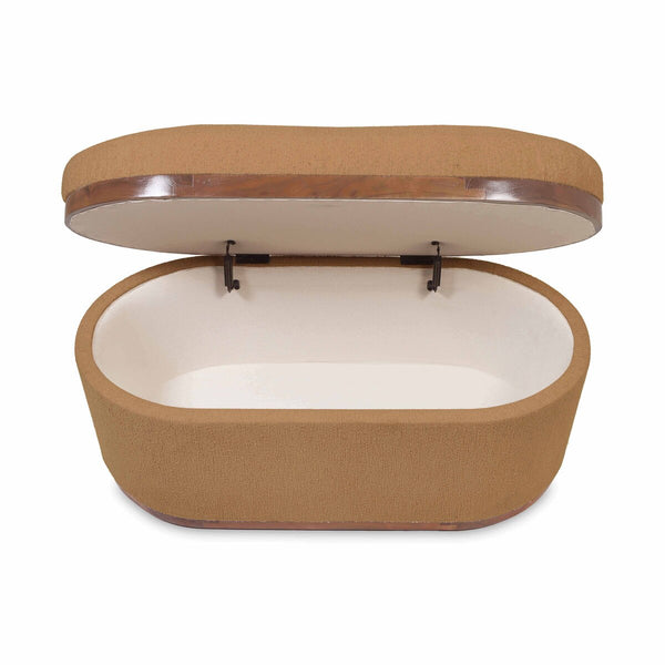 Olivier Peach Boucle Oval Storage Ottoman Model: TOV-OC18722