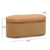 Olivier Peach Boucle Oval Storage Ottoman Model: TOV-OC18722