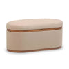 Olivier Ivory Boucle Oval Storage Ottoman Model: TOV-OC18723