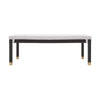 Amara Charcoal Woven Rattan Performance Fabric Bench Model: TOV-OC21013