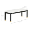 Amara Charcoal Woven Rattan Performance Fabric Bench Model: TOV-OC21013
