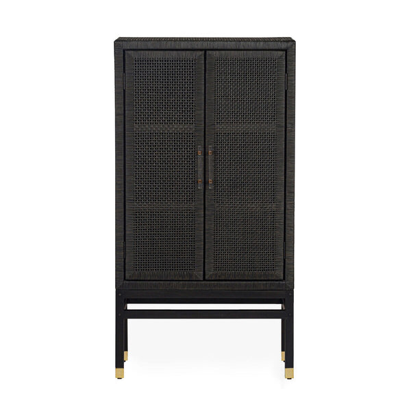 Amara Charcoal Woven Rattan Cabinet Model: TOV-OC21017