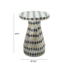 Halio Cream & Blue Checkered Shell Side Table Model: TOV-OC54309