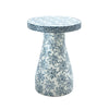 Halio Blue Floral Shell Side Table Model: TOV-OC54310