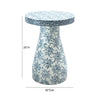Halio Blue Floral Shell Side Table Model: TOV-OC54310
