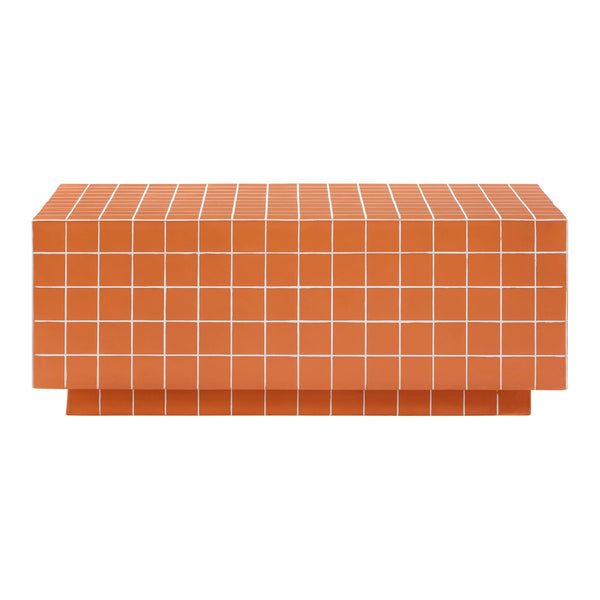 Mixie Brick Orange Tile Indoor / Outdoor Coffee Table Model: TOV-OC54328