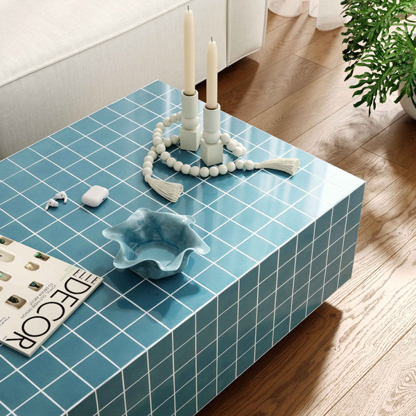 Mixie Blue Tile Indoor / Outdoor Coffee Table Model: TOV-OC54329