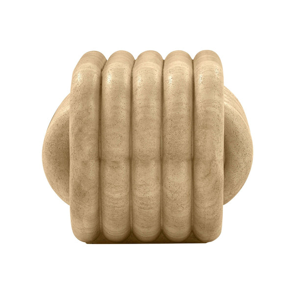Love Knot Faux Travertine Indoor / Outdoor Accent Stool Model: TOV-OC54334