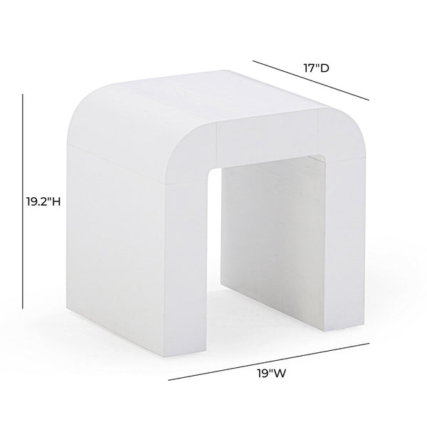 Hump White Side Table Model: TOV-OC54367