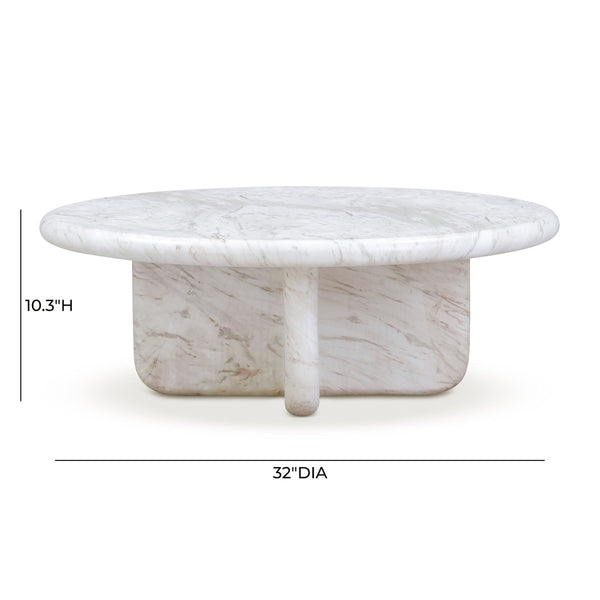 Juju Marble Indoor/Outdoor 32" Short Coffee Table Model: TOV-OC54401
