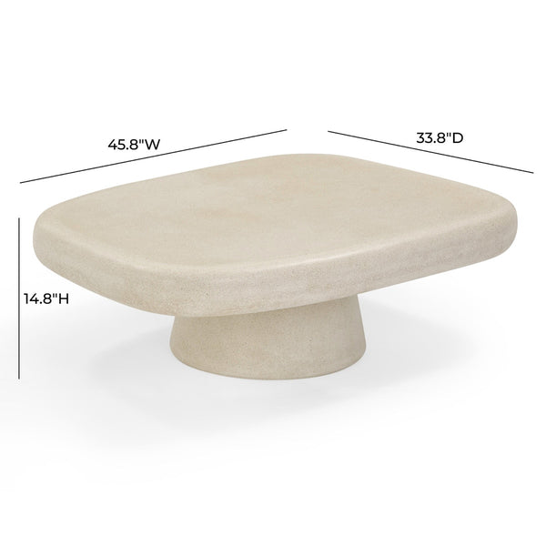 Darial Sandstone Indoor/Outdoor Coffee Table Model: TOV-OC54468