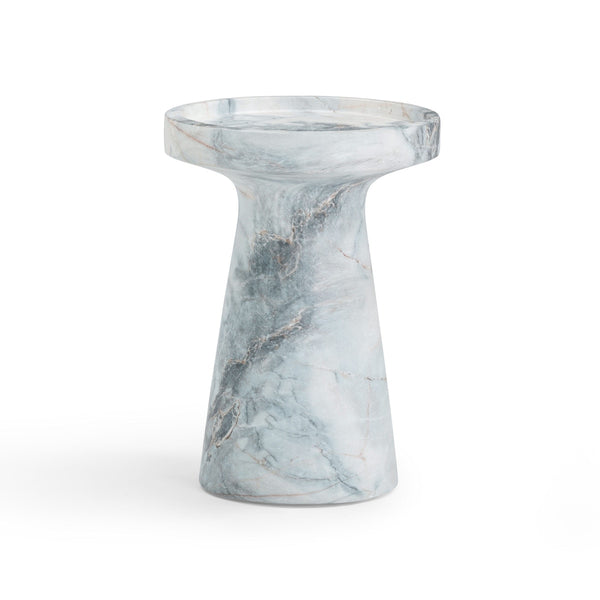 Zara Aegean Marble Indoor / Outdoor Side Table Model: TOV-OC54478