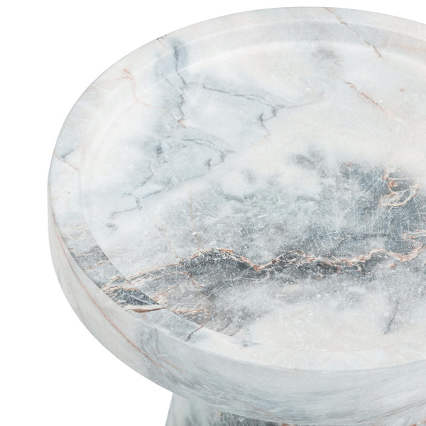 Zara Aegean Marble Indoor / Outdoor Side Table Model: TOV-OC54478