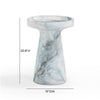Zara Aegean Marble Indoor / Outdoor Side Table Model: TOV-OC54478