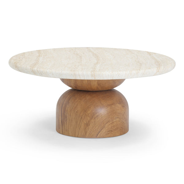 Cynthia Travertine Concrete Indoor / Outdoor Coffee Table Model: TOV-OC54484