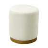 Opal Cream Velvet Ottoman with Gold Base Model: TOV-OC6156