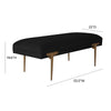 Brno Black Velvet Bench Model: TOV-OC6209