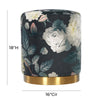 Opal Floral Velvet Ottoman -Gold Base Model: TOV-OC6308