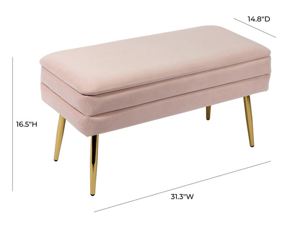 Ziva Blush Storage Bench Model: TOV-OC6465