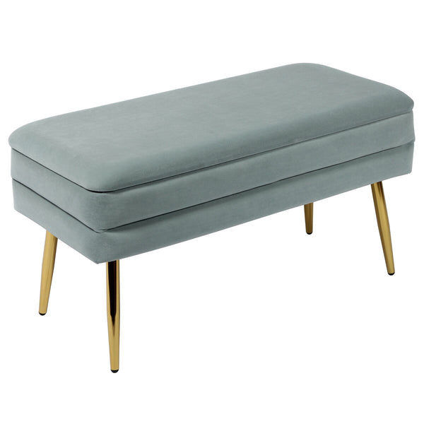 Ziva Sea Blue Storage Bench Model: TOV-OC6466