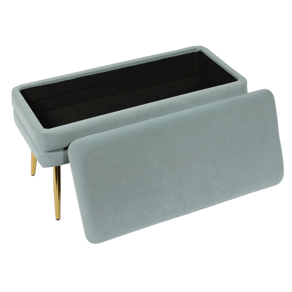 Ziva Sea Blue Storage Bench Model: TOV-OC6466
