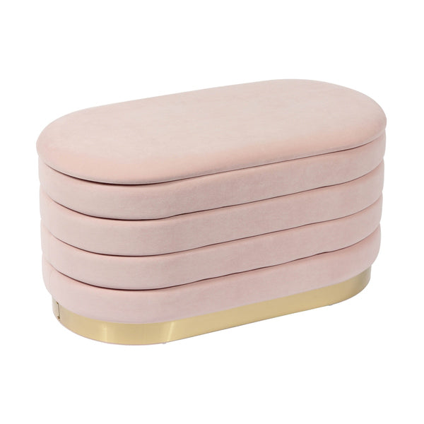 Lillian Blush Velvet Storage Bench Model: TOV-OC68151