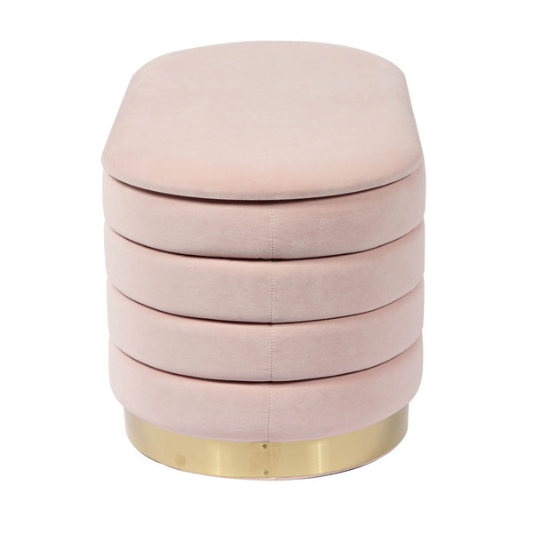 Lillian Blush Velvet Storage Bench Model: TOV-OC68151