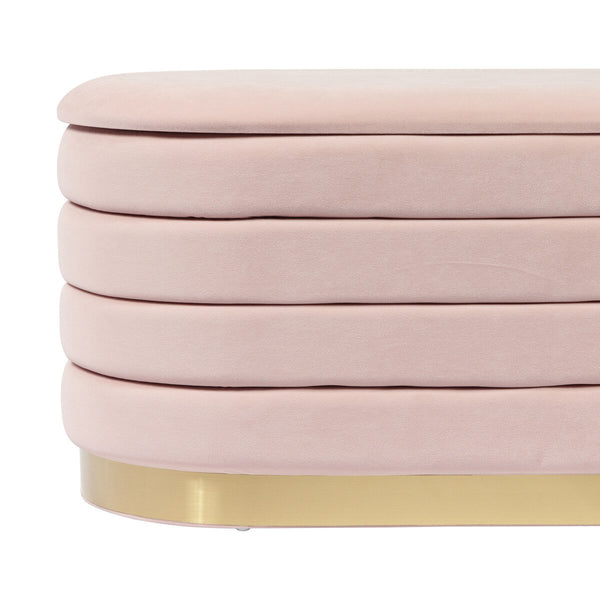 Lillian Blush Velvet Storage Bench Model: TOV-OC68151