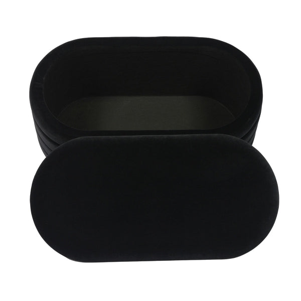 Lillian Black Velvet Storage Bench Model: TOV-OC68152