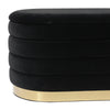Lillian Black Velvet Storage Bench Model: TOV-OC68152