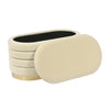 Lillian Cream Velvet Storage Bench Model: TOV-OC68153