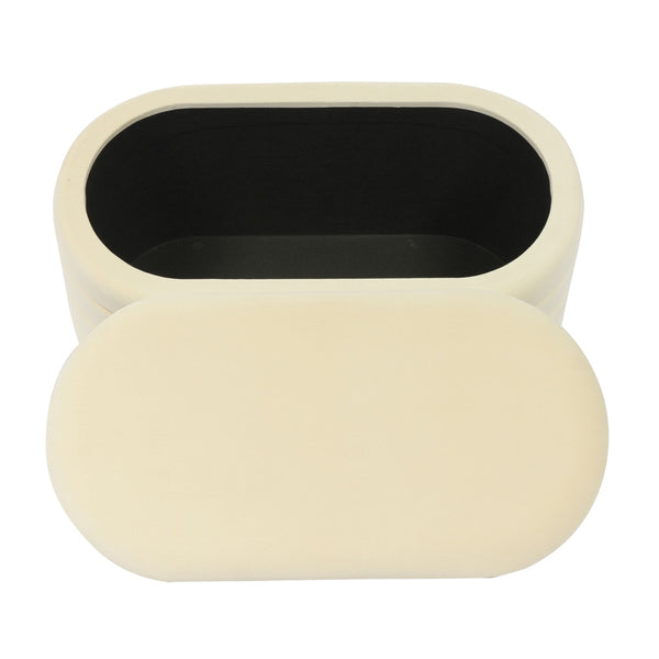 Lillian Cream Velvet Storage Bench Model: TOV-OC68153