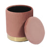 Zoe Blush Velvet Storage Ottoman Model: TOV-OC68154
