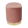 Zoe Blush Velvet Storage Ottoman Model: TOV-OC68154