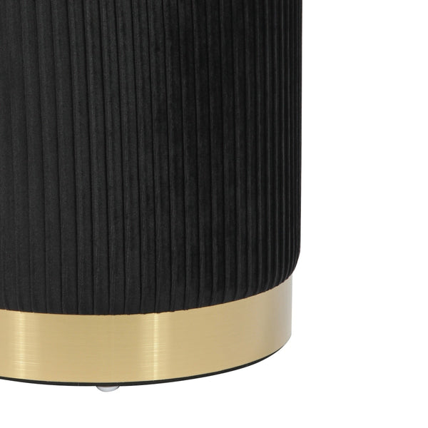 Zoe Black Velvet Storage Ottoman Model: TOV-OC68155