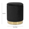Zoe Black Velvet Storage Ottoman Model: TOV-OC68155