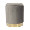 Zoe Grey Velvet Storage Ottoman Model: TOV-OC68156