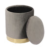 Zoe Grey Velvet Storage Ottoman Model: TOV-OC68156