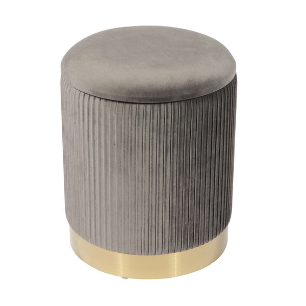 Zoe Grey Velvet Storage Ottoman Model: TOV-OC68156