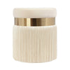 Melody Cream Tasseled Ottoman Model: TOV-OC68213