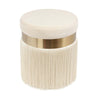 Melody Cream Tasseled Ottoman Model: TOV-OC68213