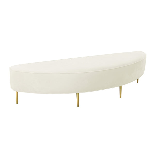 Bianca Cream Velvet Queen Bench Model: TOV-OC68355