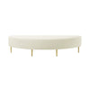 Bianca Cream Velvet Queen Bench Model: TOV-OC68355