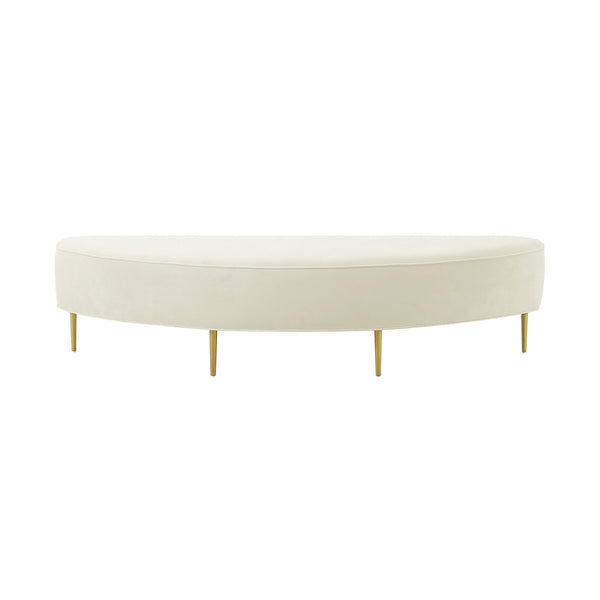 Bianca Cream Velvet Queen Bench Model: TOV-OC68355