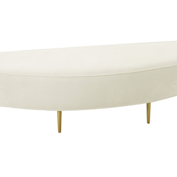 Bianca Cream Velvet Queen Bench Model: TOV-OC68355