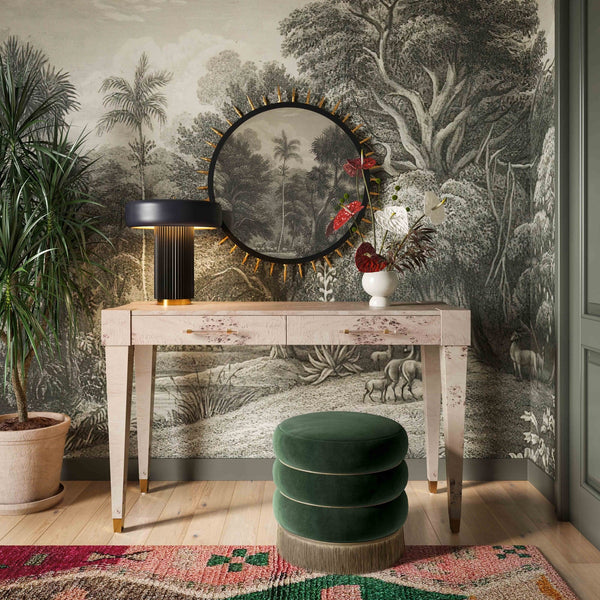 Lakka Green Velvet Ottoman Model: TOV-OC68564