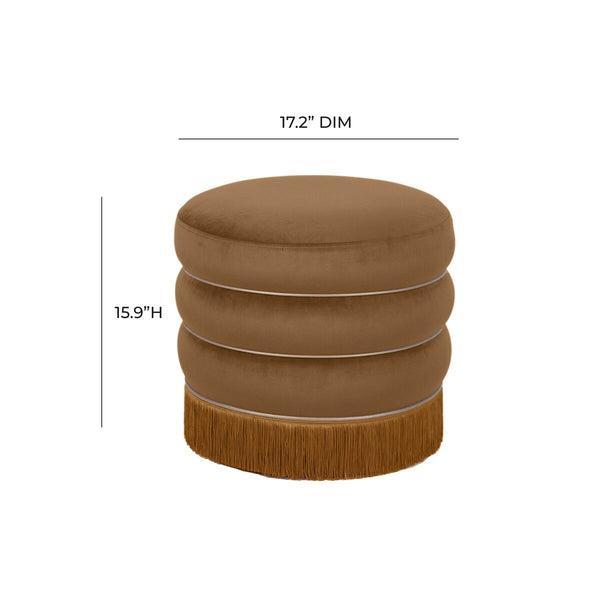 Lakka Chocolate Velvet Ottoman Model: TOV-OC68565