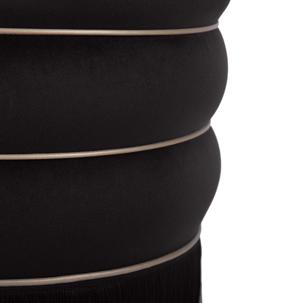 Lakka Black Velvet Ottoman Model: TOV-OC68566