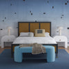 Elena Blue Velvet Bench Model: TOV-OC68639