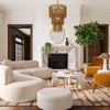 Broohah Beige Linen Ottoman Model: TOV-OC68658
